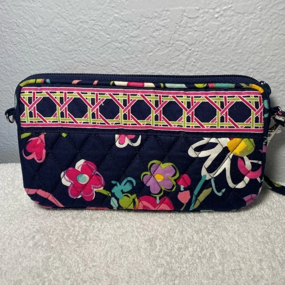 Vera Bradley Wristlet Wallet in Navy Blue Floral